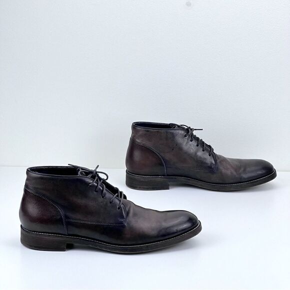 John Varvatos brown leather Oxford shoes main image 4